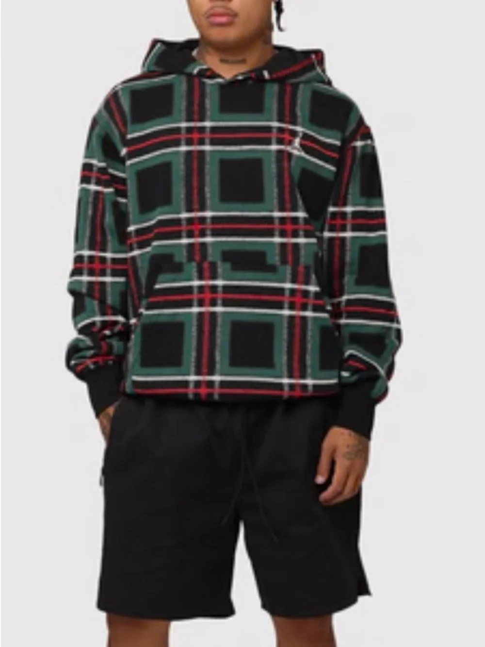 Jordan Essentials Plaid Holiday Fleece Pullover Hoodie Men’s Sz XL NEW!